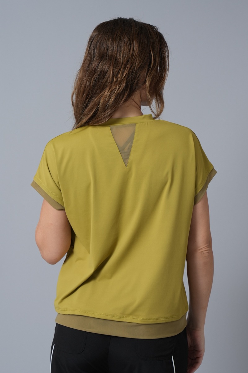 マーブルフローラTシャツ オリーブ 1434-1418