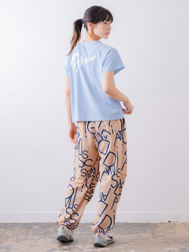 スプレーロゴ ウェッジ Tシャツ サックス 1534-1456