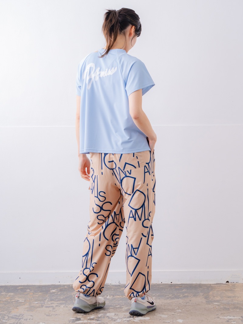 スプレーロゴ ウェッジ Tシャツ サックス 1534-1456