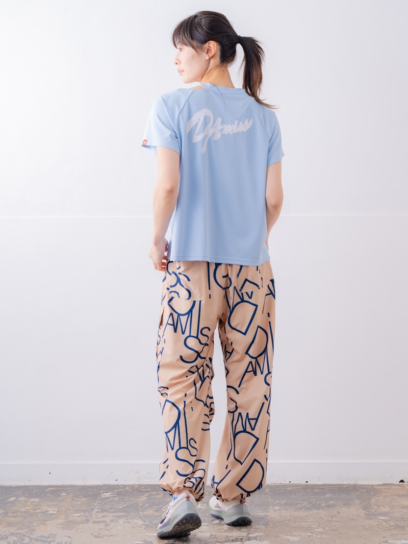 スプレーロゴ ウェッジ Tシャツ サックス 1534-1456