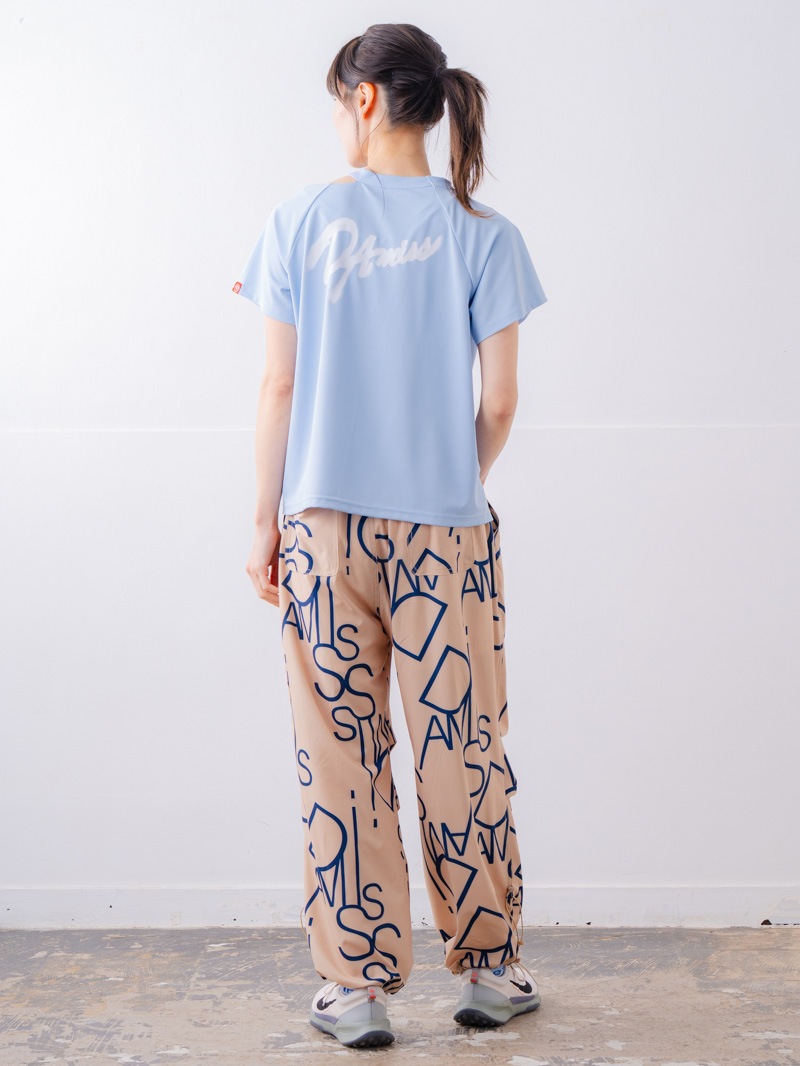 スプレーロゴ ウェッジ Tシャツ サックス 1534-1456