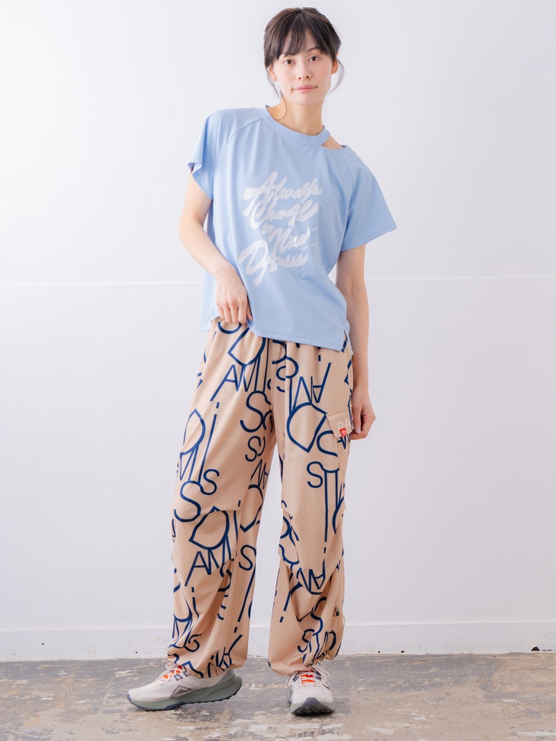 スプレーロゴ ウェッジ Tシャツ サックス 1534-1456