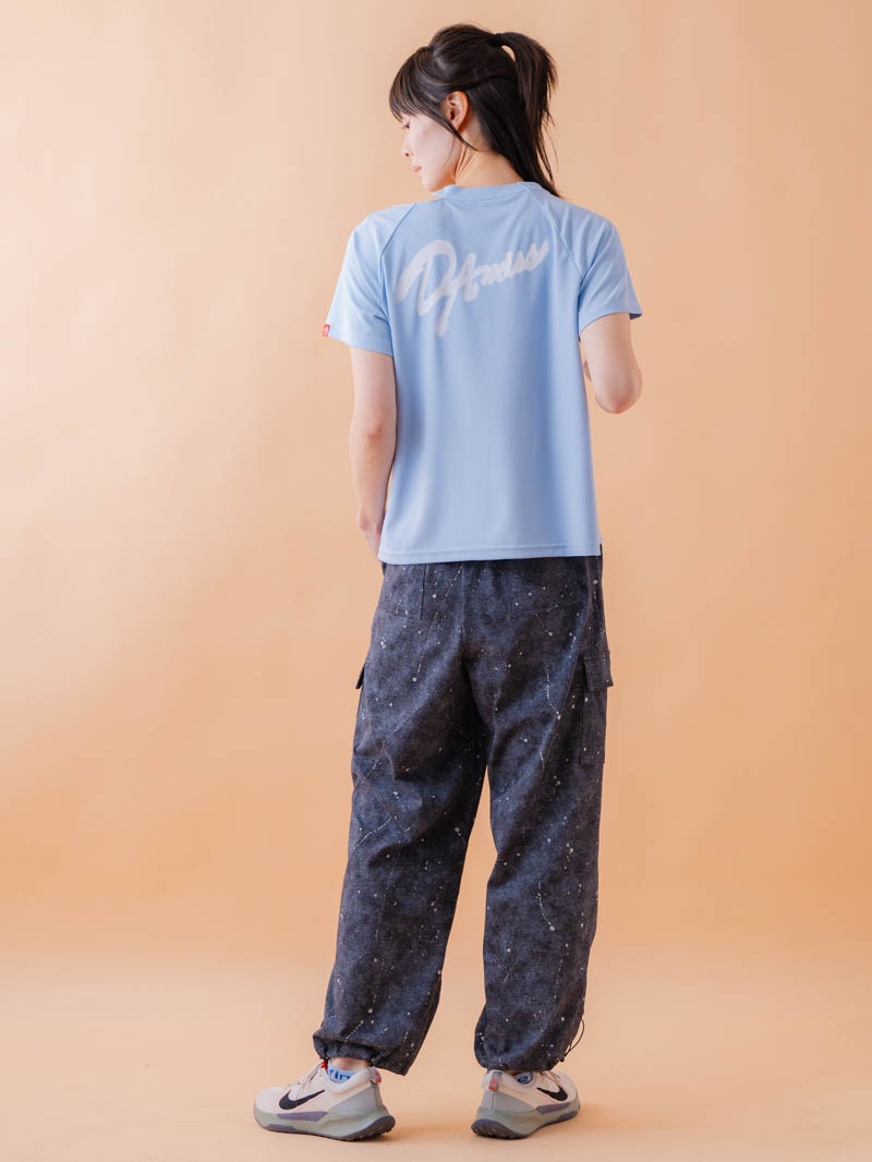 スプレーロゴ ウェッジ Tシャツ サックス 1534-1456