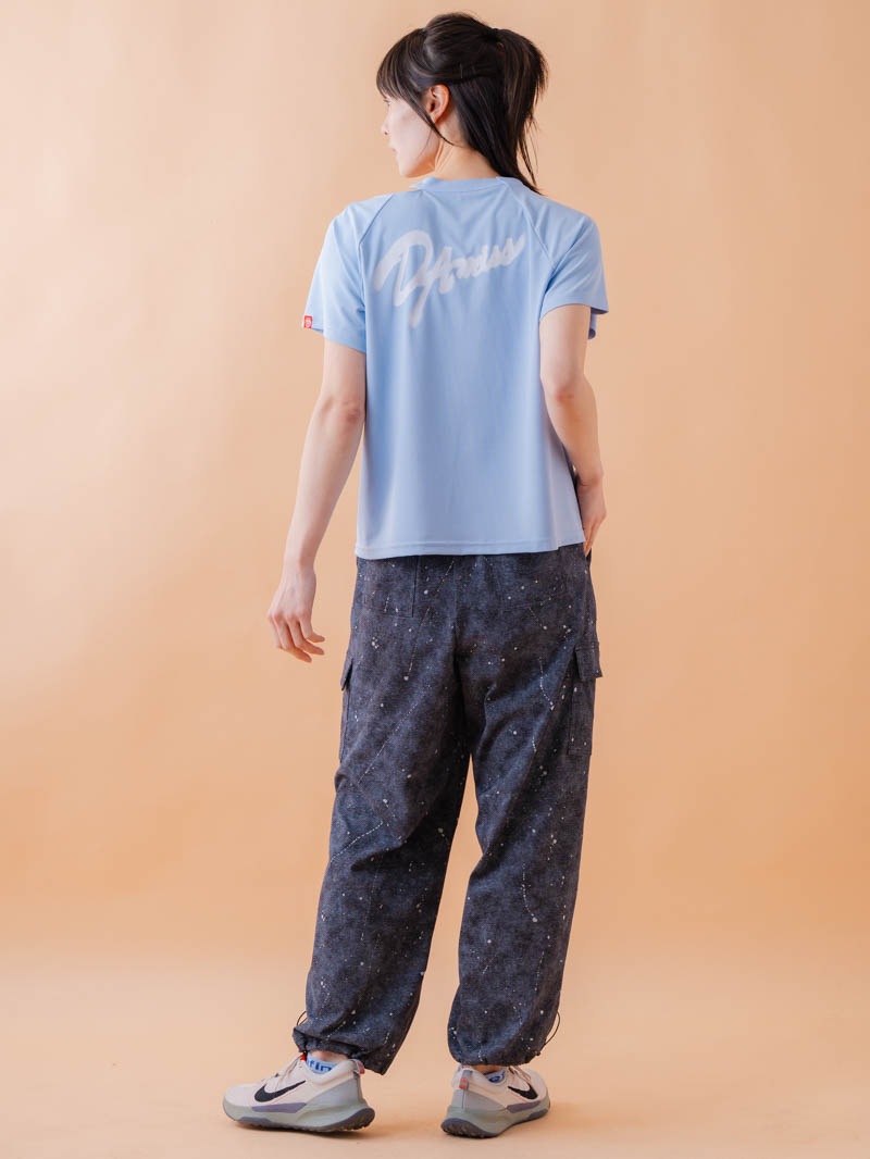 スプレーロゴ ウェッジ Tシャツ サックス 1534-1456