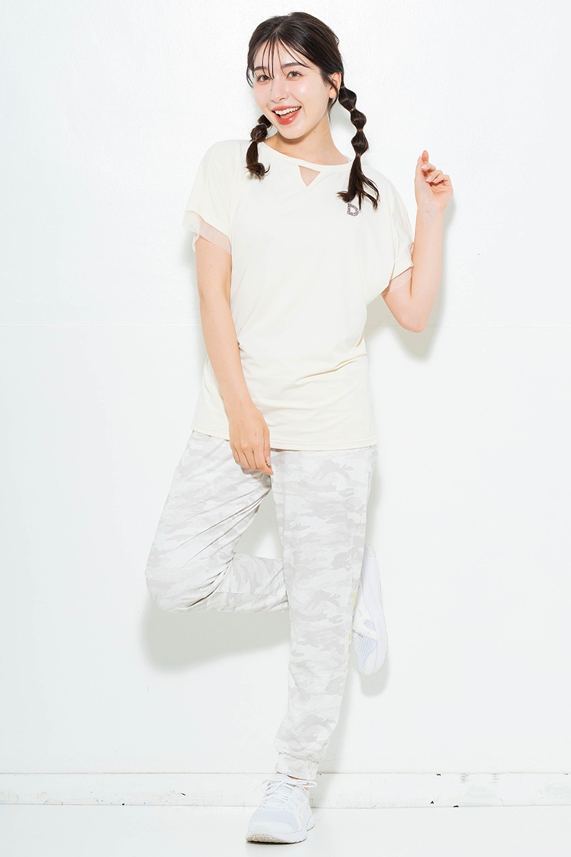 ポイントシースルーTシャツ アイボリー 5634-1484