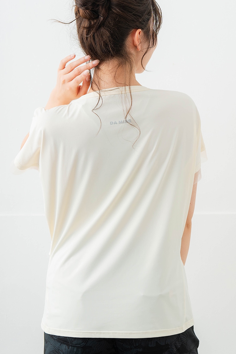 ポイントシースルーTシャツ アイボリー 5634-1484