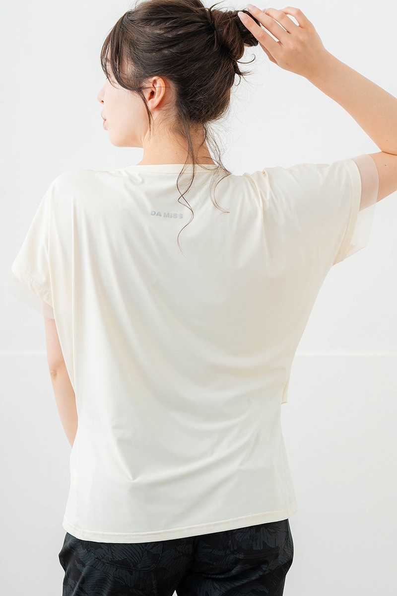 ポイントシースルーTシャツ アイボリー 5634-1484
