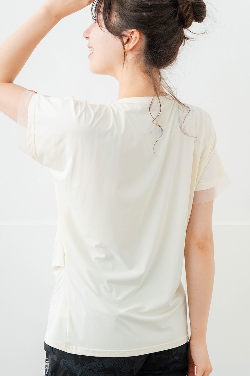 ポイントシースルーTシャツ アイボリー 5634-1484