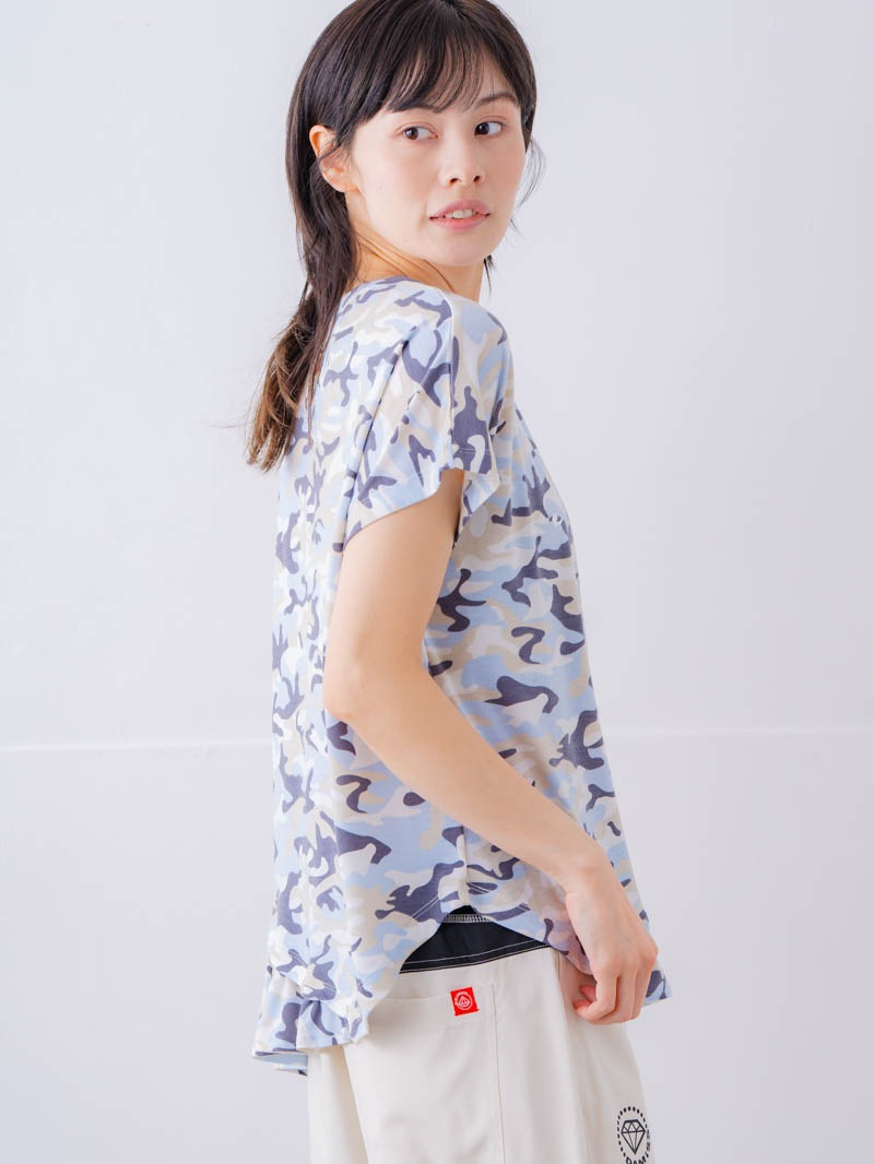 ソフト迷彩 Tシャツ ブルー 1534-1459