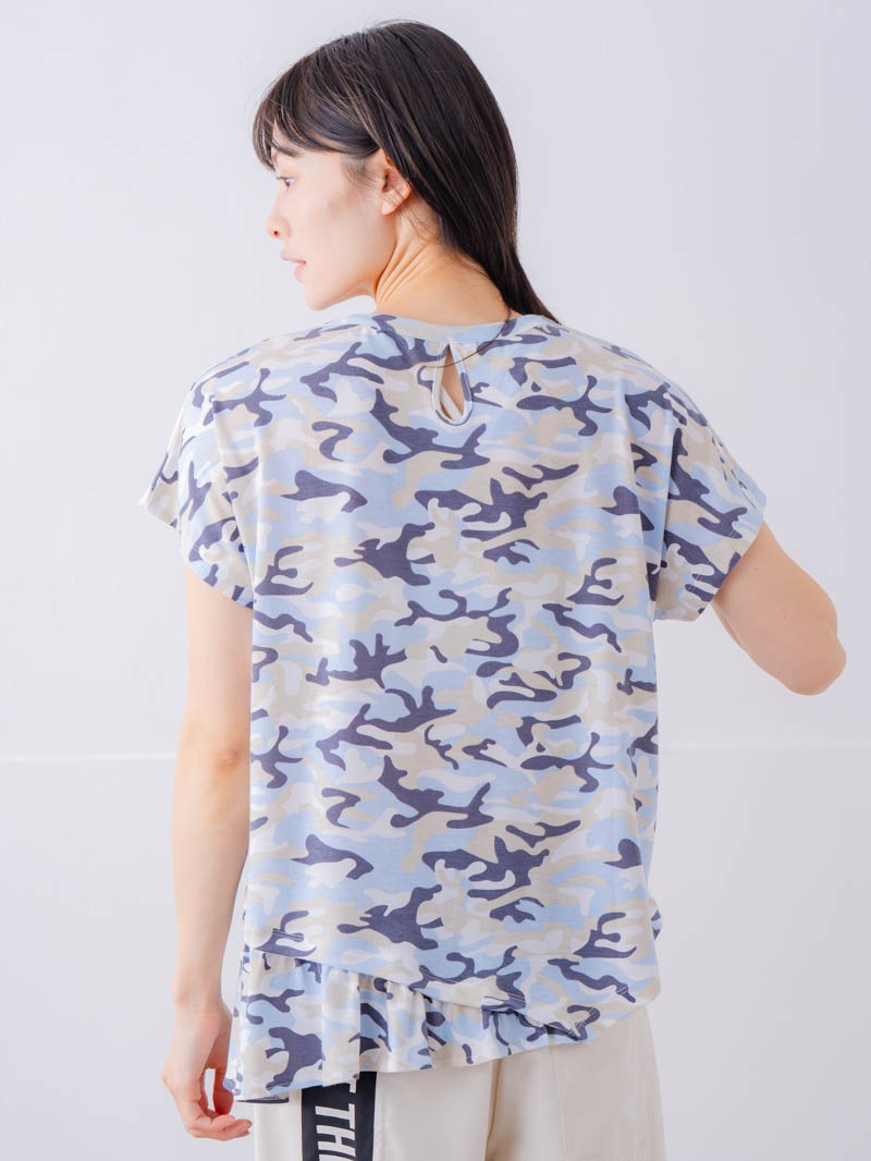 ソフト迷彩 Tシャツ ブルー 1534-1459
