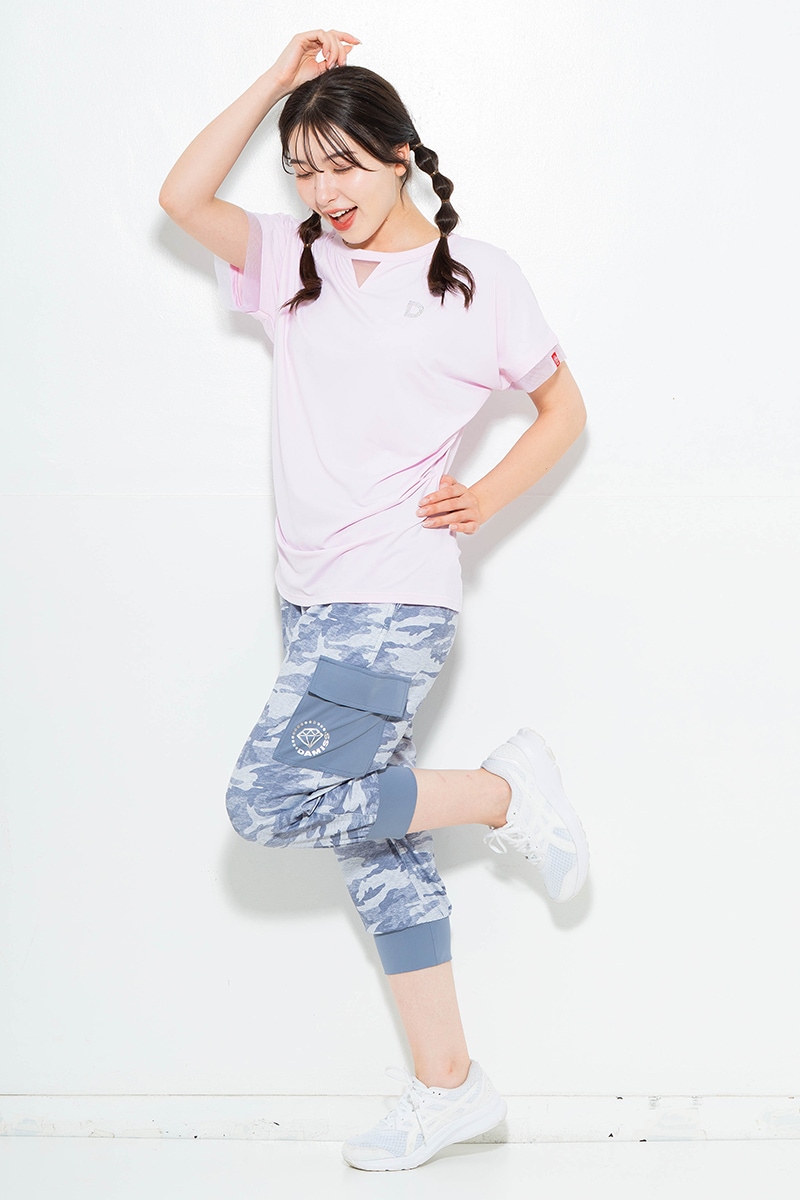 ポイントシースルーTシャツ ピンク 5634-1484