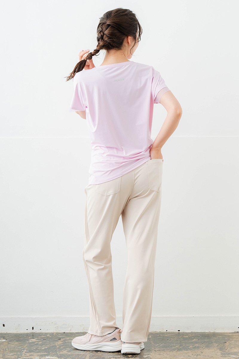 ポイントシースルーTシャツ ピンク 5634-1484