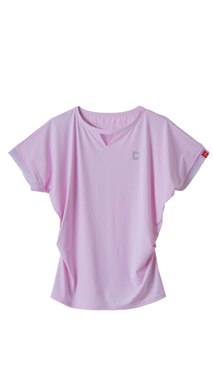 ポイントシースルーTシャツ ピンク 5634-1484