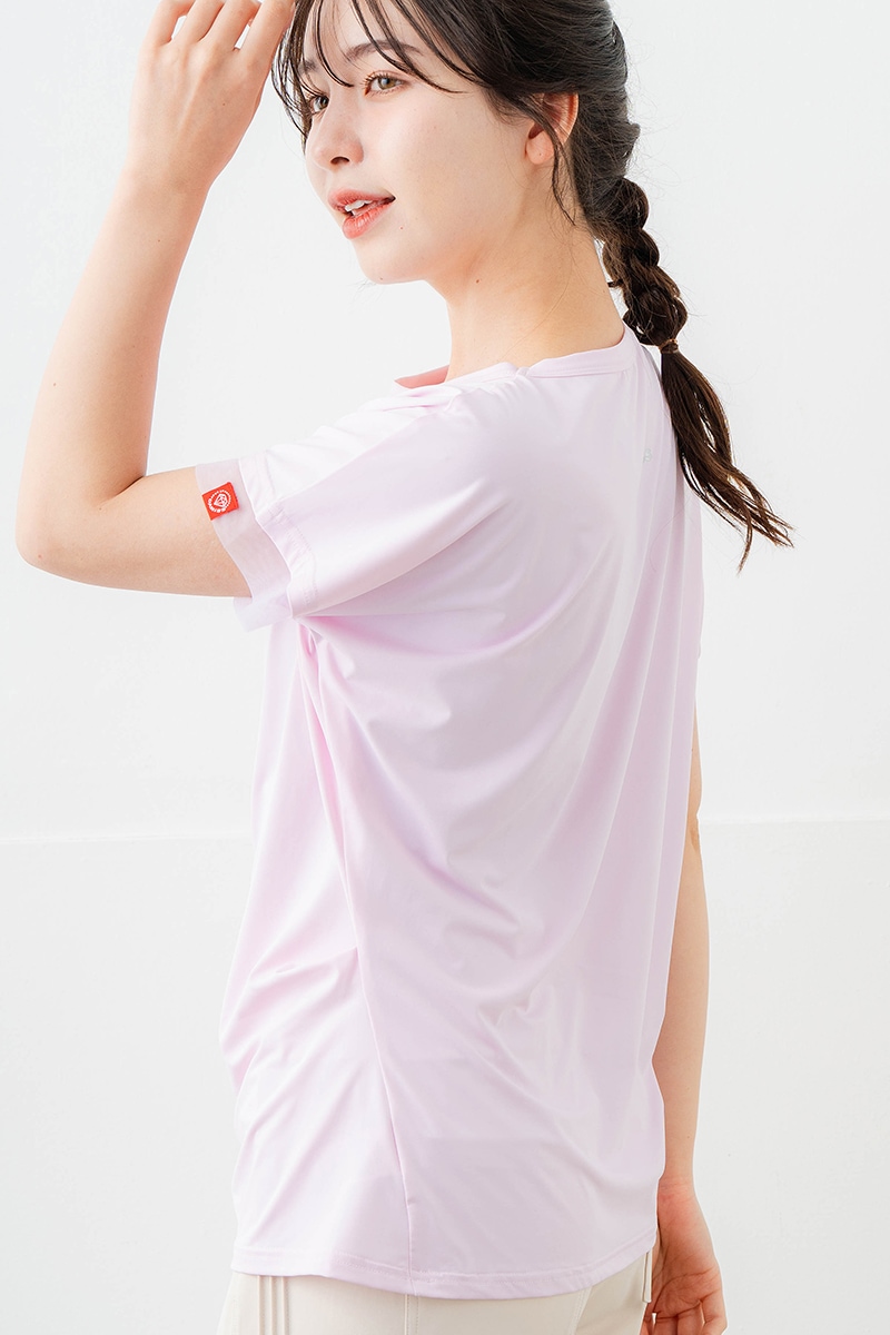 ポイントシースルーTシャツ ピンク 5634-1484