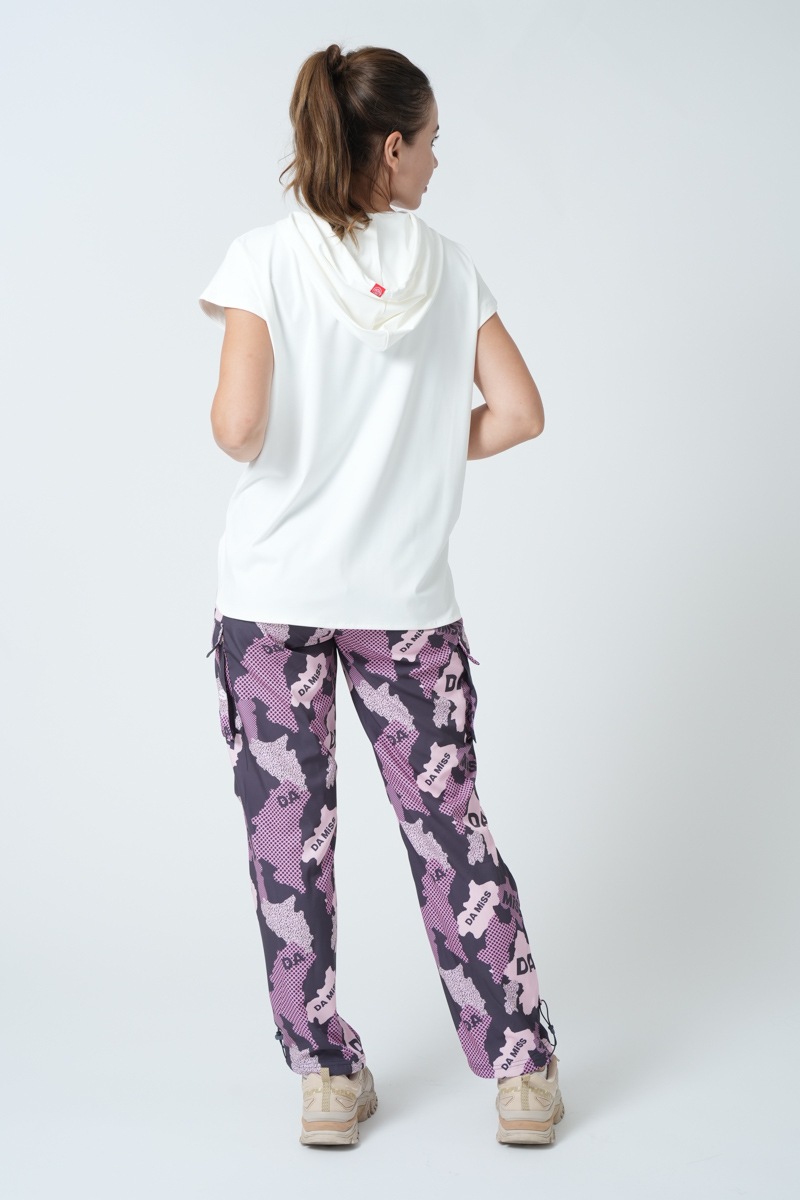 グラフィティーアートパーカーTシャツ ホワイト 1434-1419