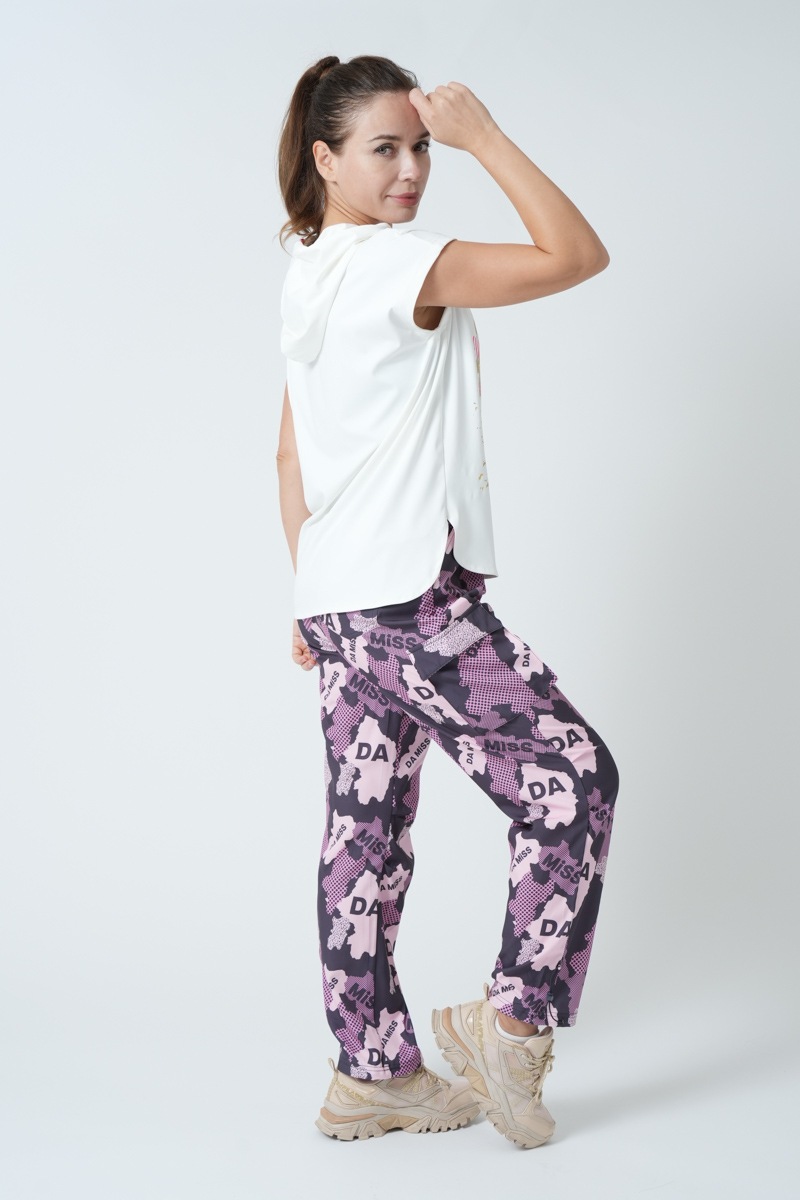 グラフィティーアートパーカーTシャツ ホワイト 1434-1419