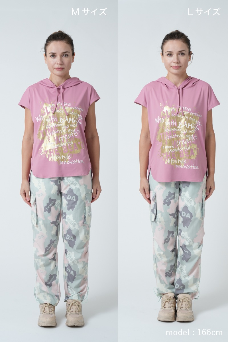 グラフィティーアートパーカーTシャツ ホワイト 1434-1419