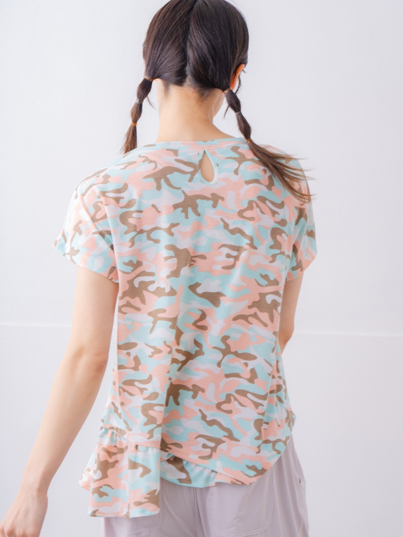 ソフト迷彩 Tシャツ ピンク 1534-1459