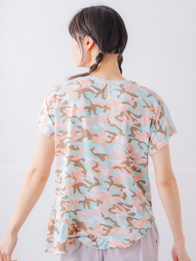 ソフト迷彩 Tシャツ ピンク 1534-1459