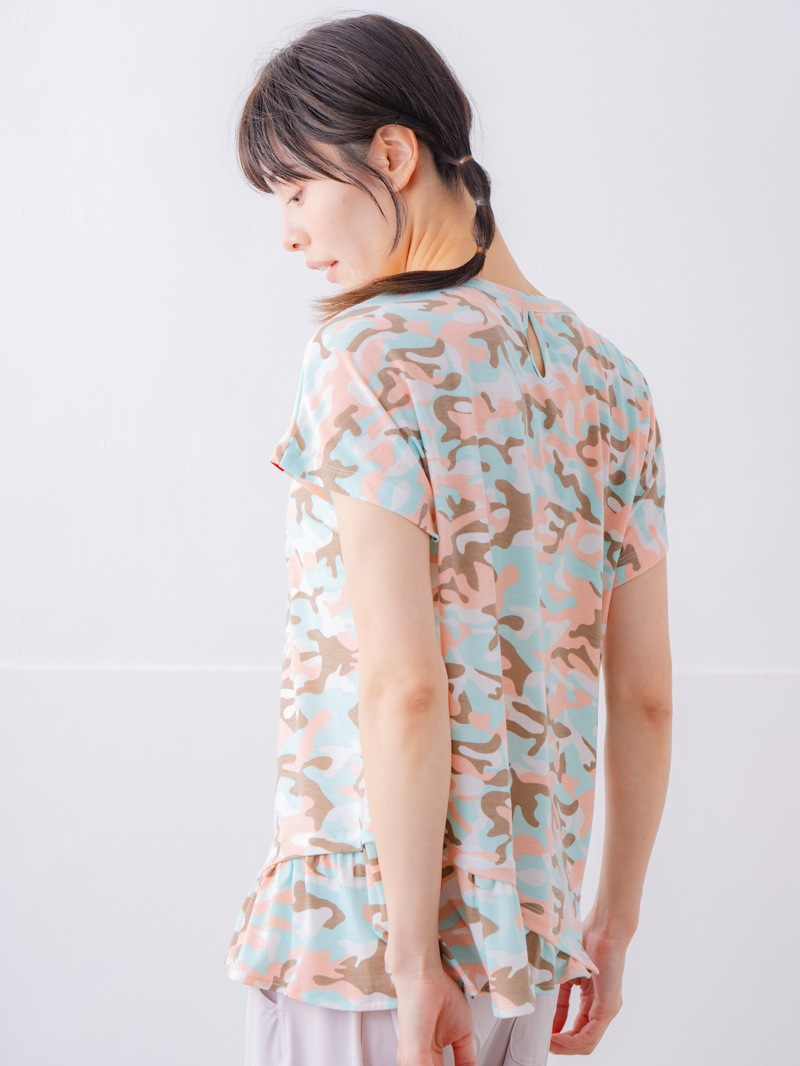 ソフト迷彩 Tシャツ ピンク 1534-1459