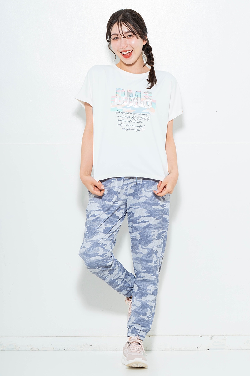 スイート迷彩ロゴTシャツ ホワイト 1634-1627