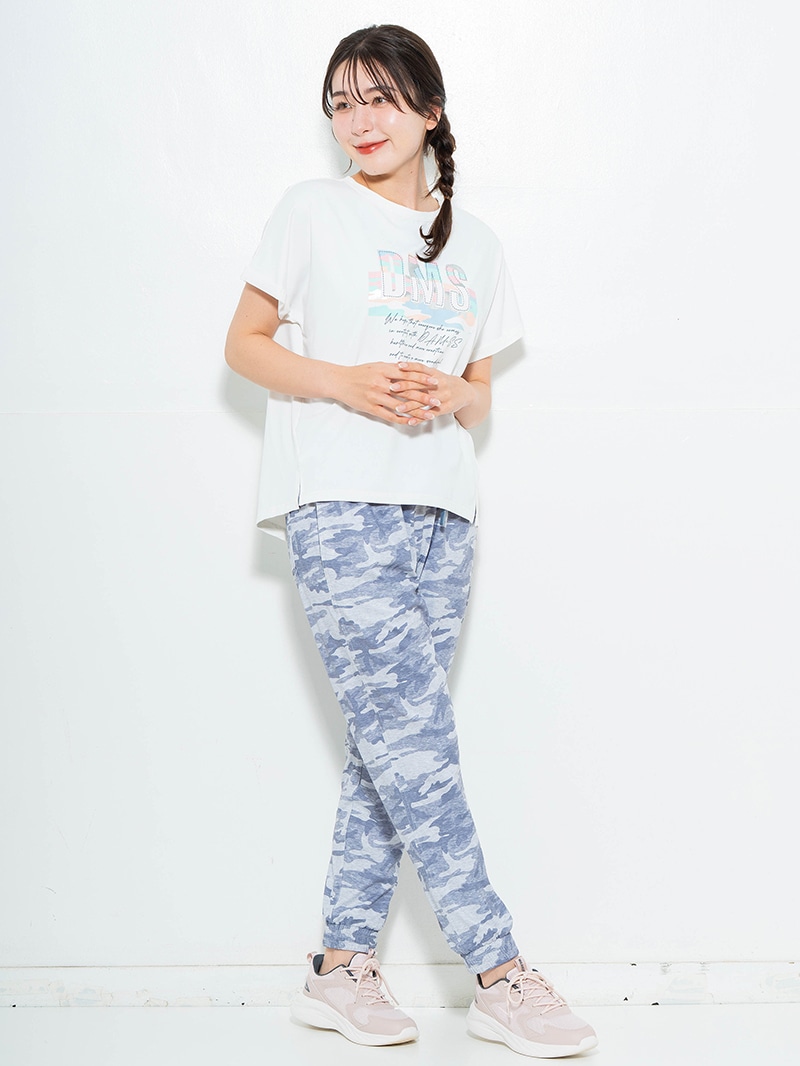 スイート迷彩ロゴTシャツ ホワイト 1634-1627