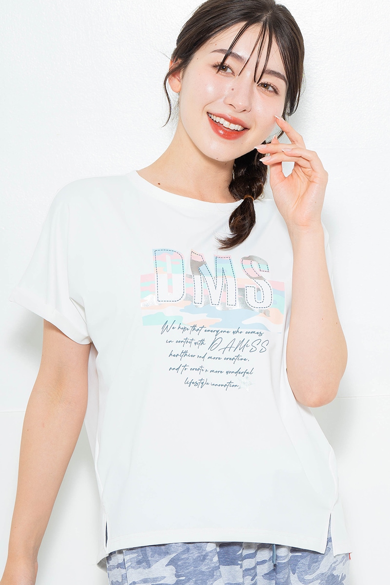 スイート迷彩ロゴTシャツ ホワイト 1634-1627