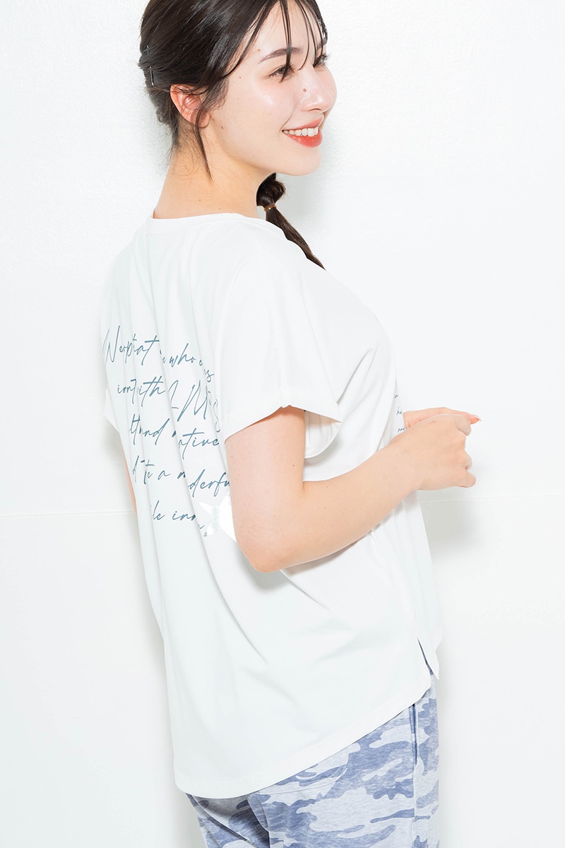 スイート迷彩ロゴTシャツ ホワイト 1634-1627