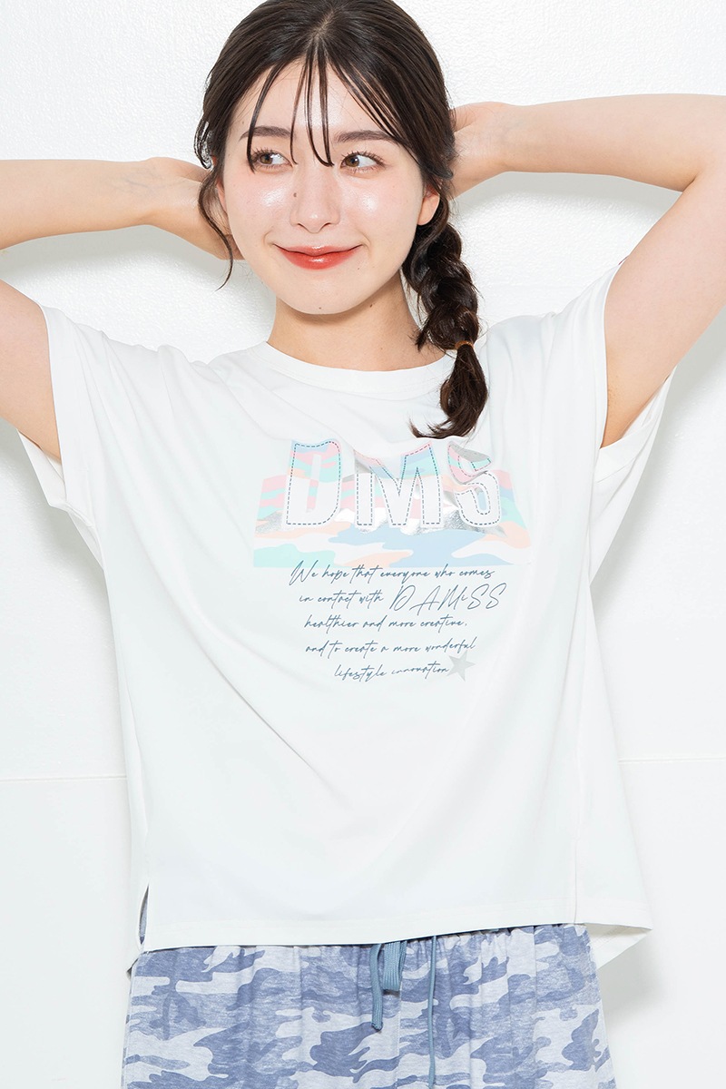 先行割10％OFF】 スイート迷彩ロゴTシャツ ホワイト 1634-1627【6/12
