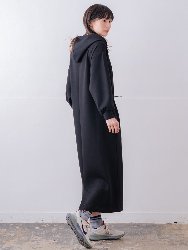 ソフトタッチ フードワンピース ブラック 1558-1460