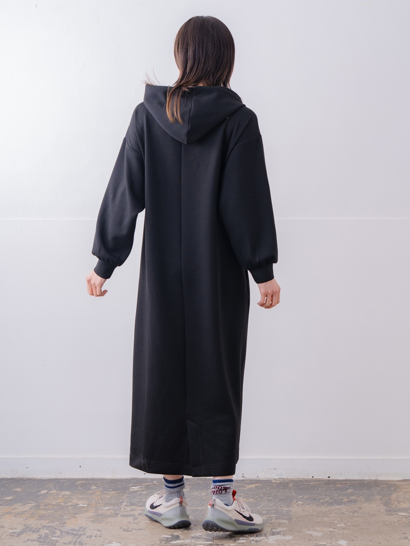 先行割10％OFF】 ソフトタッチ フードワンピース ブラック 1558-1460