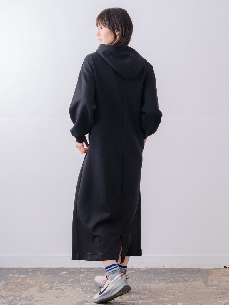 ソフトタッチ フードワンピース ブラック 1558-1460