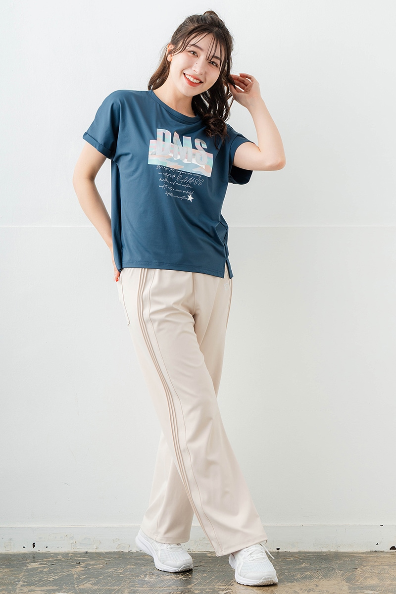 スイート迷彩ロゴTシャツ チャコールブルー 1634-1627