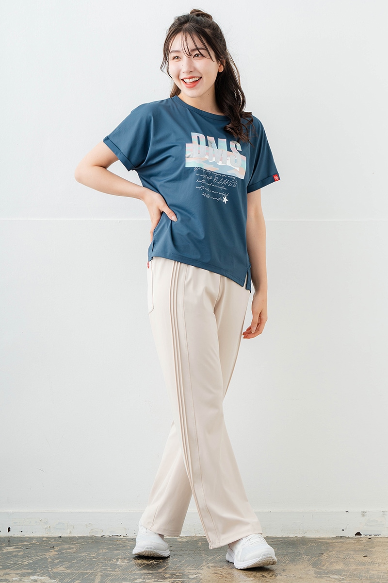 スイート迷彩ロゴTシャツ チャコールブルー 1634-1627