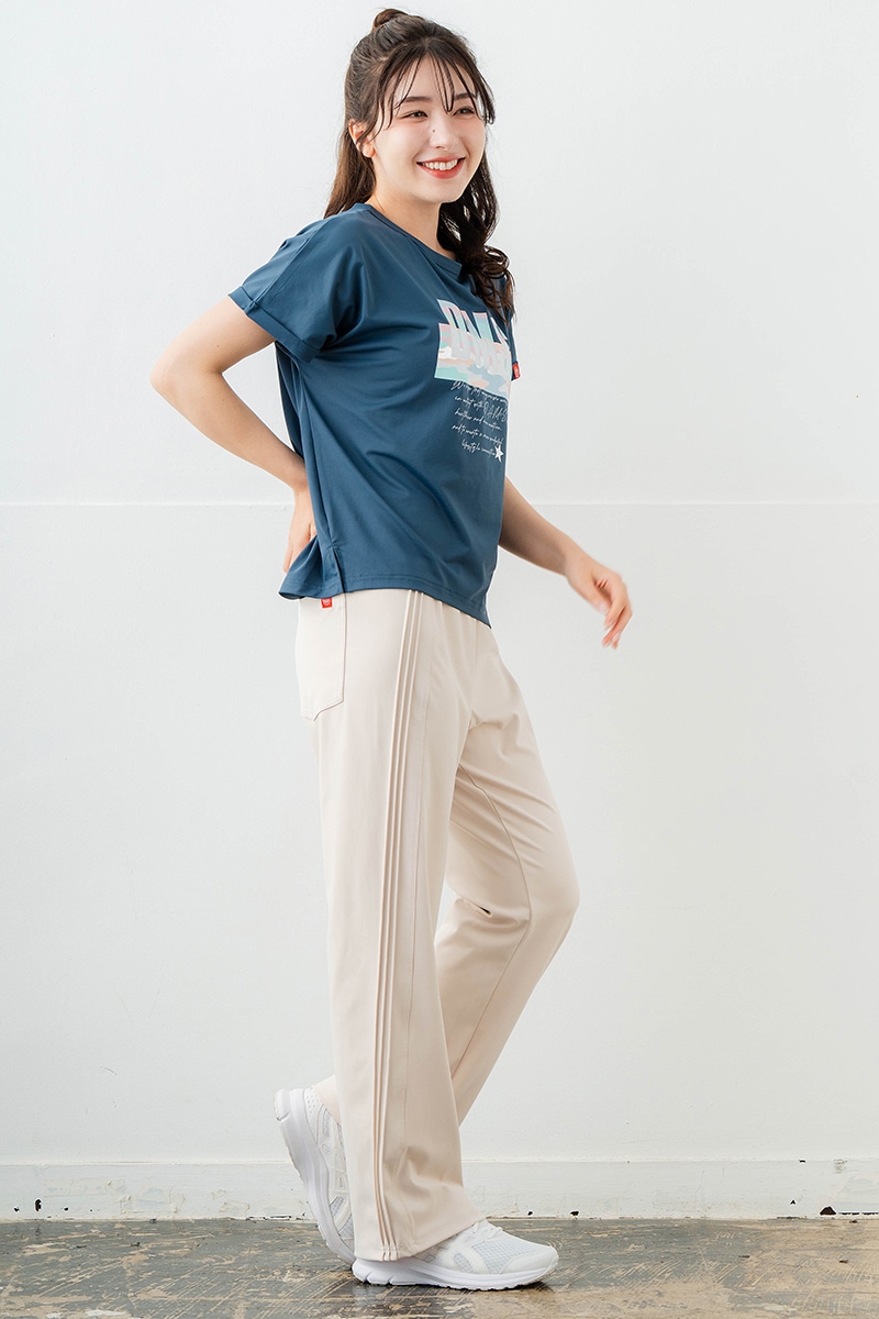 スイート迷彩ロゴTシャツ チャコールブルー 1634-1627