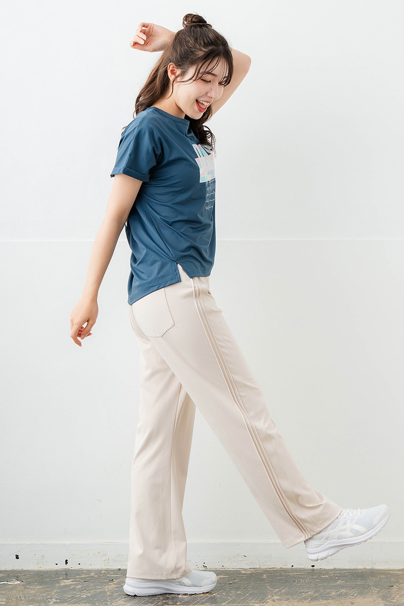 スイート迷彩ロゴTシャツ チャコールブルー 1634-1627