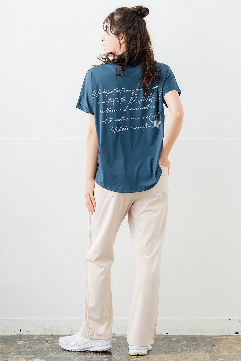 スイート迷彩ロゴTシャツ チャコールブルー 1634-1627