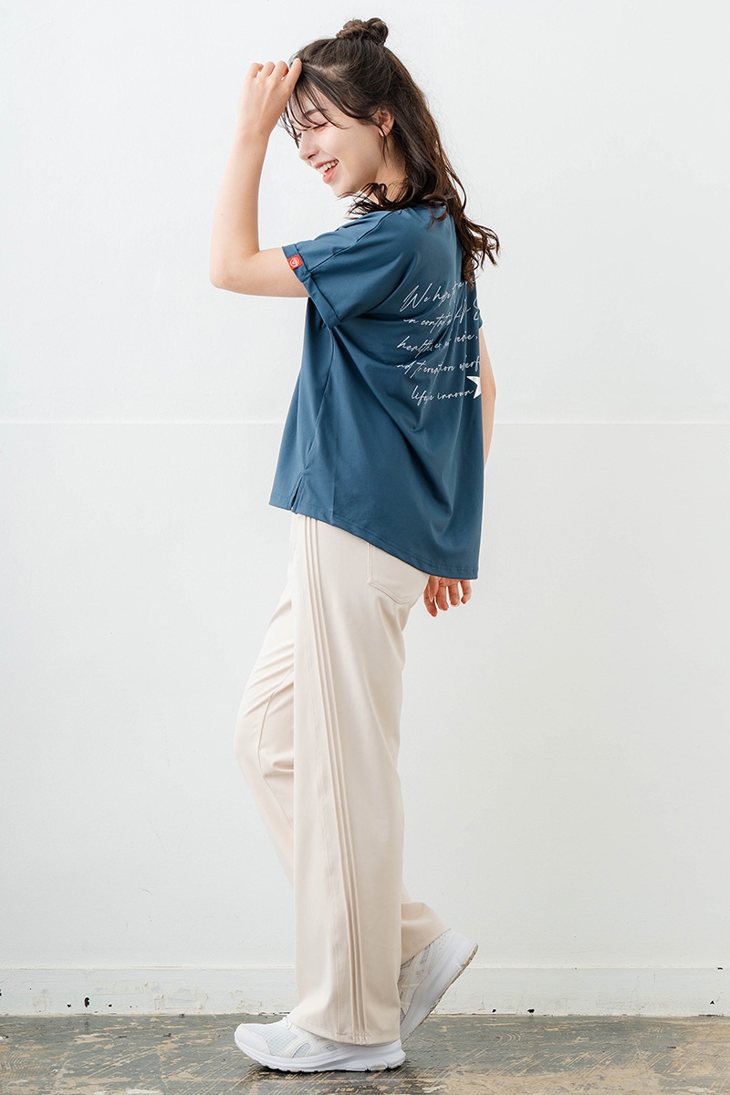 スイート迷彩ロゴTシャツ チャコールブルー 1634-1627