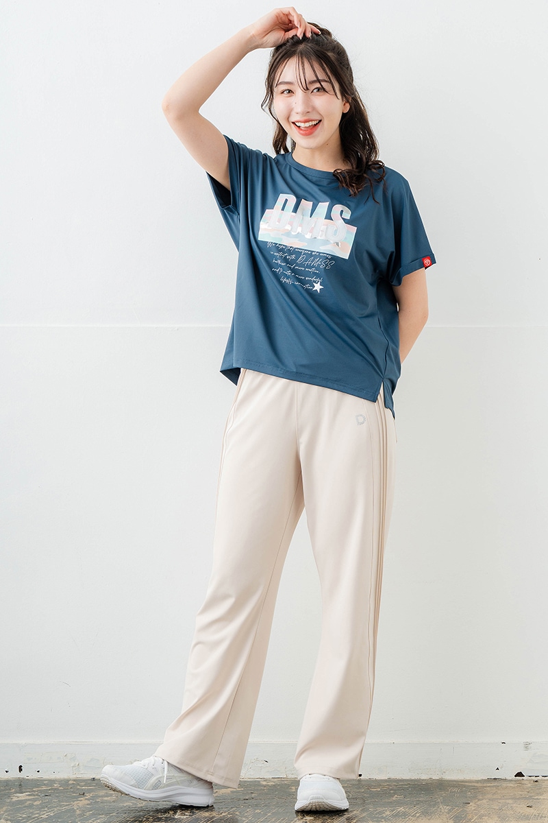 スイート迷彩ロゴTシャツ チャコールブルー 1634-1627