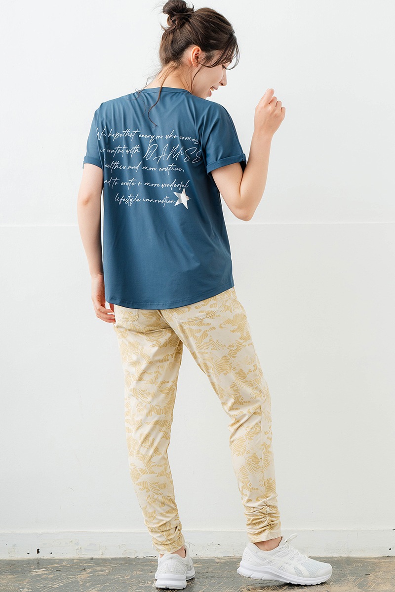 スイート迷彩ロゴTシャツ チャコールブルー 1634-1627