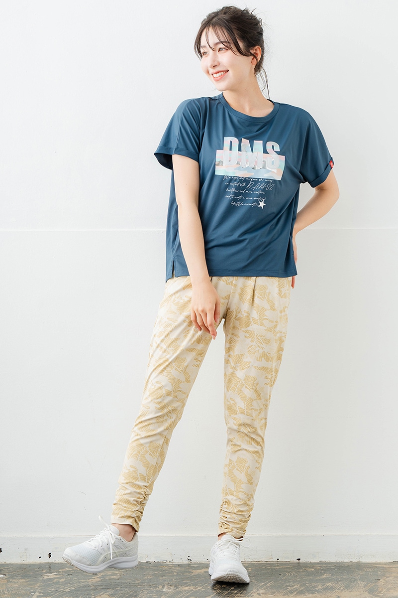 スイート迷彩ロゴTシャツ チャコールブルー 1634-1627