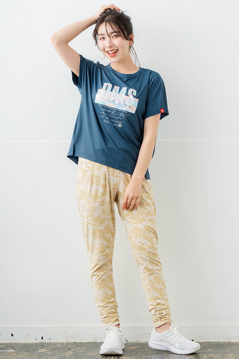 スイート迷彩ロゴTシャツ チャコールブルー 1634-1627