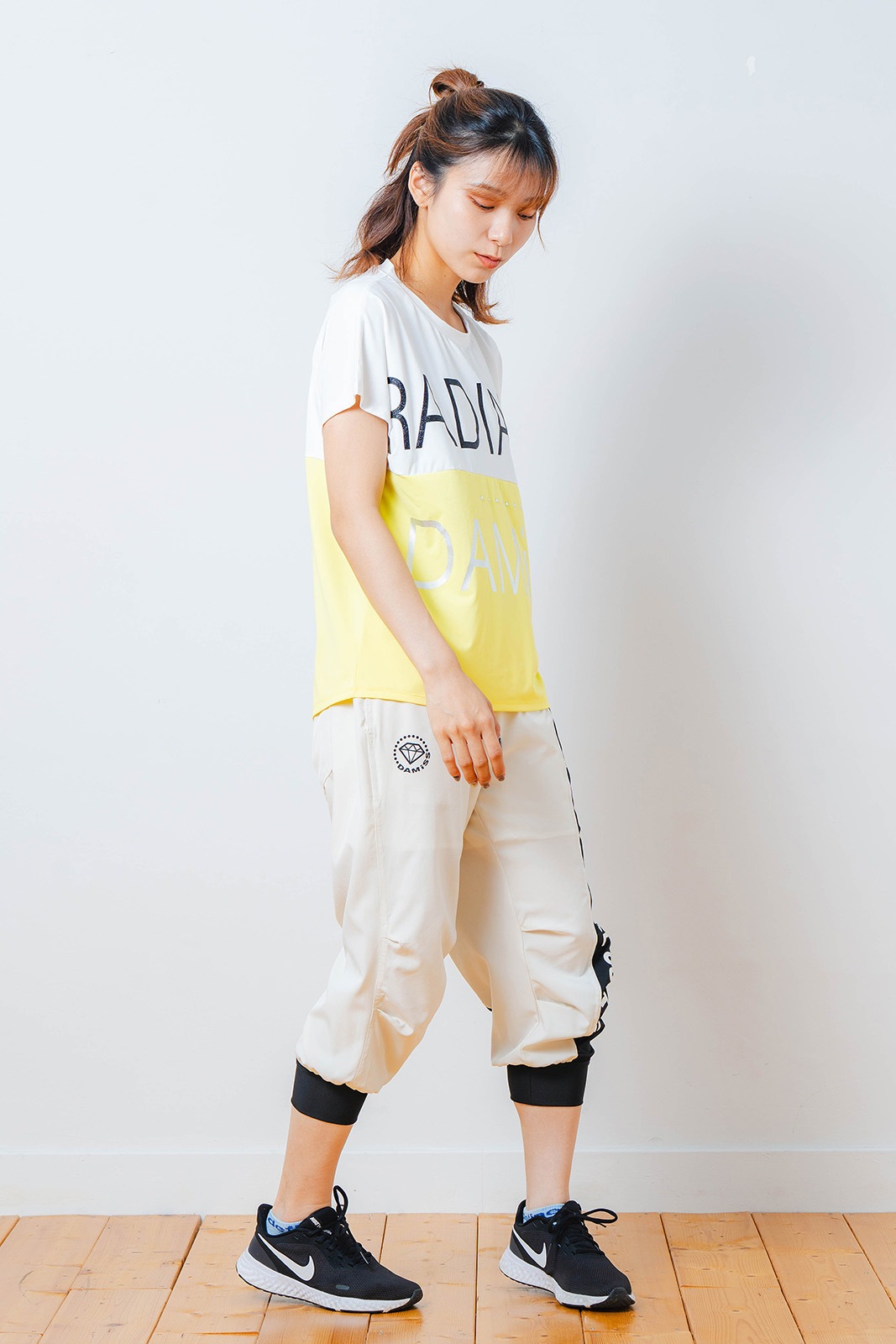 Airy カプリ パンツ アイボリー 1531-1444