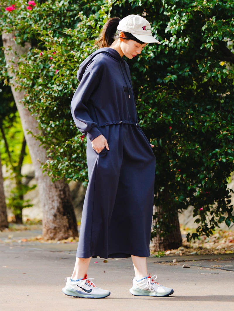 ソフトタッチ フードワンピース チャコール 1558-1460