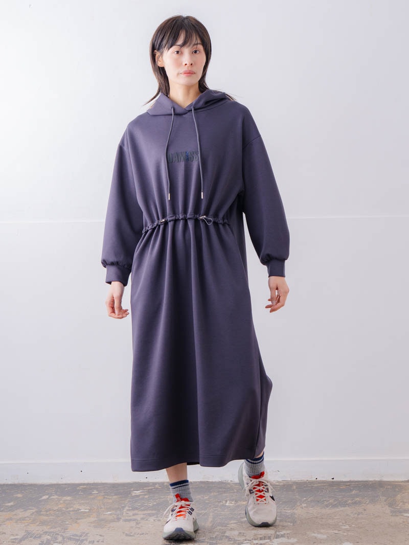 ソフトタッチ フードワンピース チャコール 1558-1460