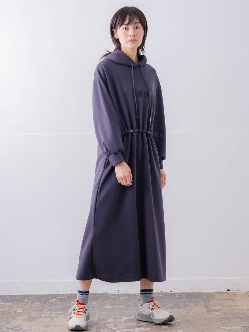 ソフトタッチ フードワンピース チャコール 1558-1460