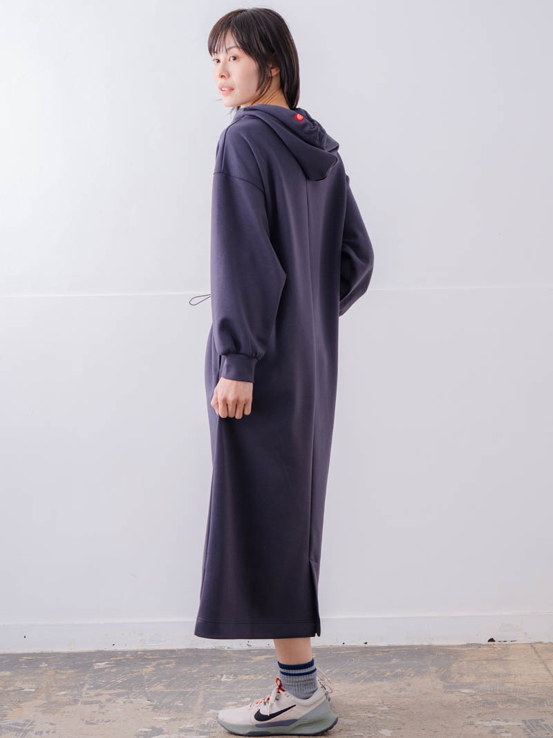 ソフトタッチ フードワンピース チャコール 1558-1460