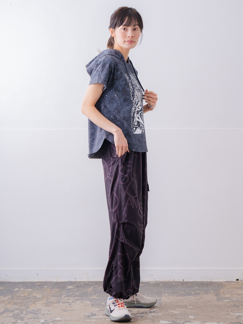 ダメージフード Tシャツ ブラック 1534-1461