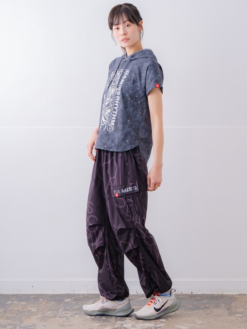 ダメージフード Tシャツ ブラック 1534-1461