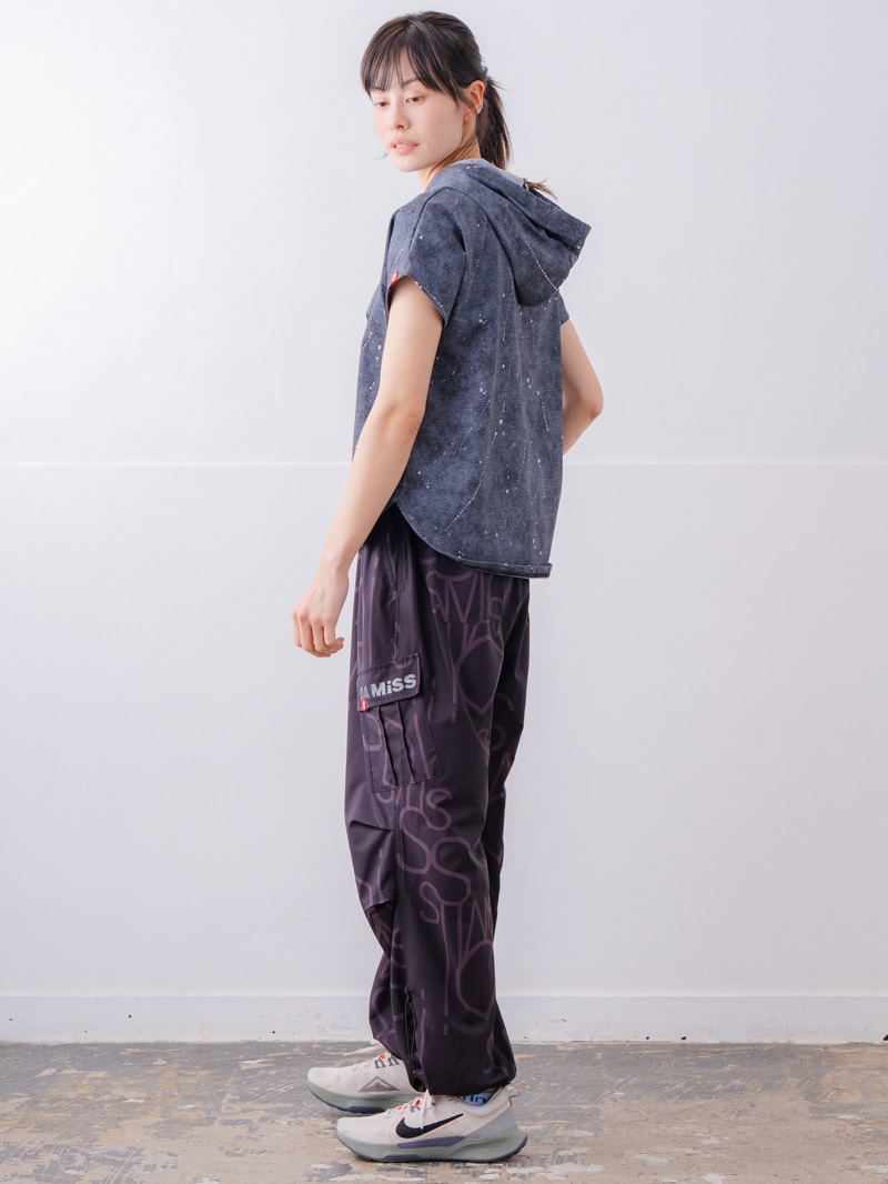 ダメージフード Tシャツ ブラック 1534-1461